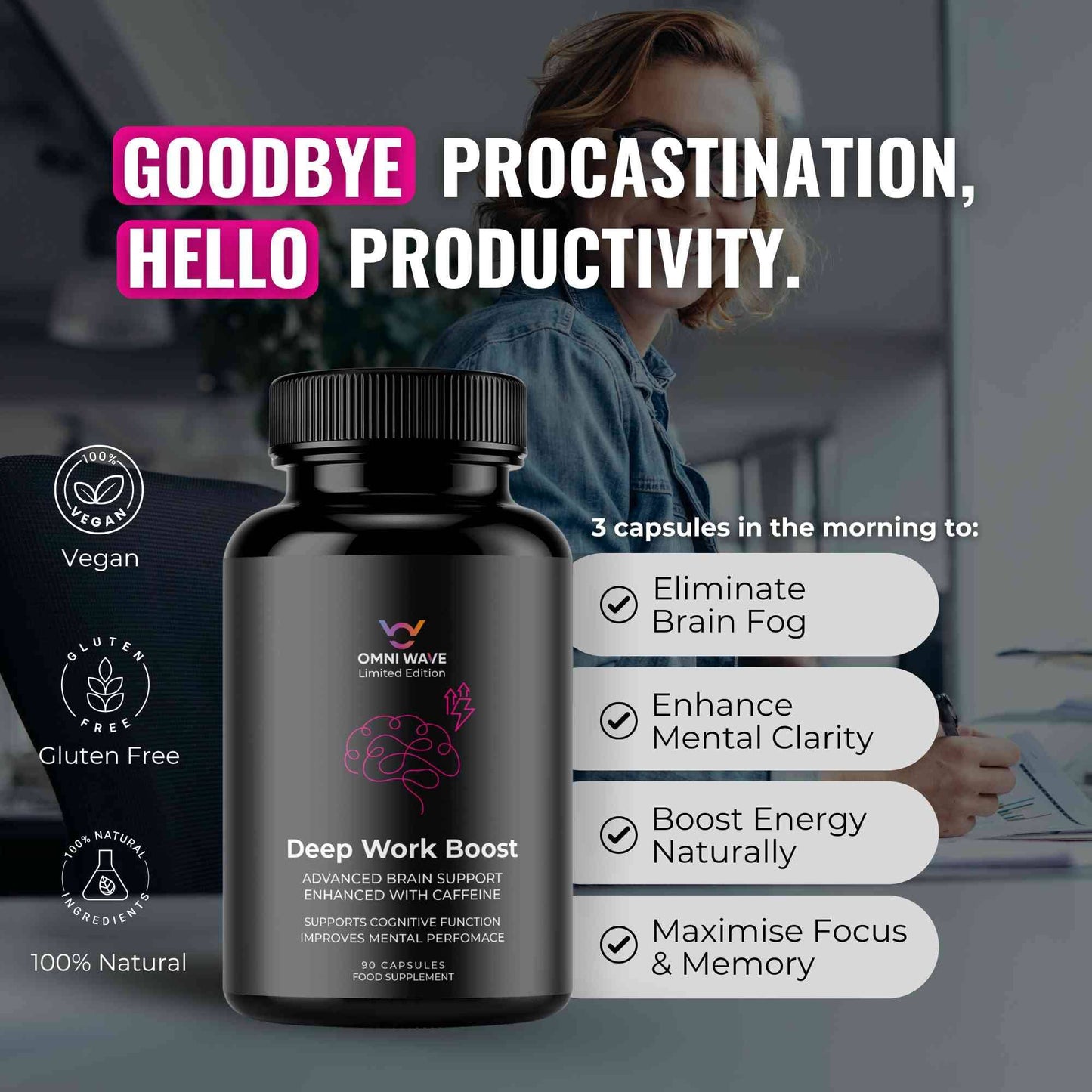 Deep Work Boost: Supports Focus & Alertness